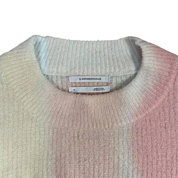 Anthropologie Women’s Knit Sweater Small Size Pink Pullover Soft Long Sleeves - Picture 3 of 10